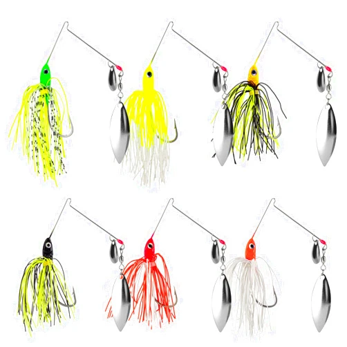 SEASHARK Bass Spinner Baits Fishing Spinner Baits for Bass Fishing 6Pcs/Lot
