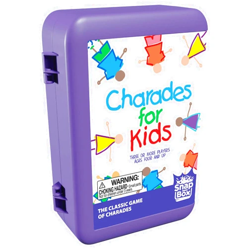 Pressman Charades for Kids Snap Box - The 'No Reading Required' Family Game in A Compact Travel Case