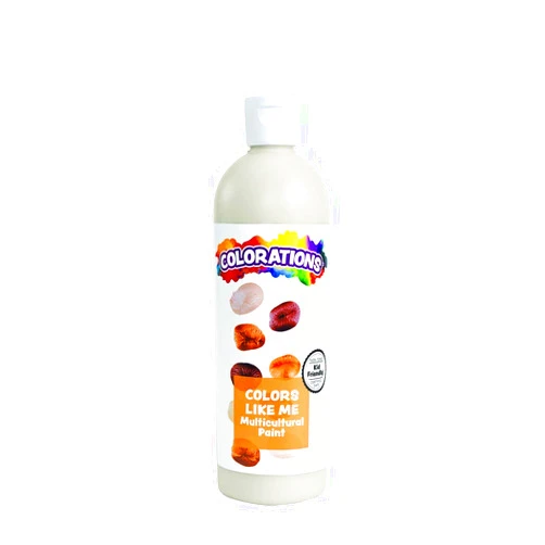 Colorations Washable Multicultural Paint - Color Like Me, 16 fl oz Bottle, Almond Skin Color, Kids, Art Supplies, Diverse, Skin Tones, Multi-ethnicity, Colors from Around The World (Item # CMAL)