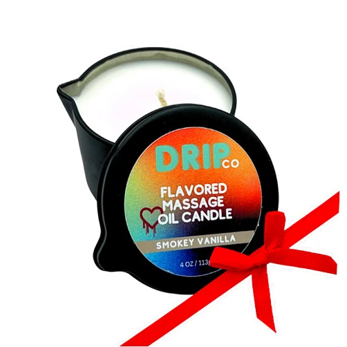 Drip Co Massage Candle - Soy Wax Aromatherapy Candle for Relaxing Oil Therapy, TikTok Trend, Scented Candles for Couples, Spa Essentials, Elegant Massage Experience Massage Candle (Smokey Vanilla)