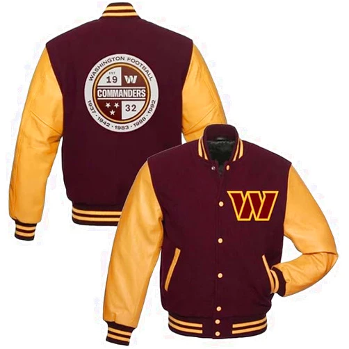 Leveljacket American Football Club Washingtoon Com-manders Varsity Jacket for Men