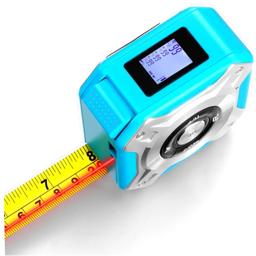 FlyGeneral 2-in-1 Laser Tape Measure, Waterproof 16FT Digital Tape Measure, 130FT Laser Distance Meter with Measure Area and Volume.