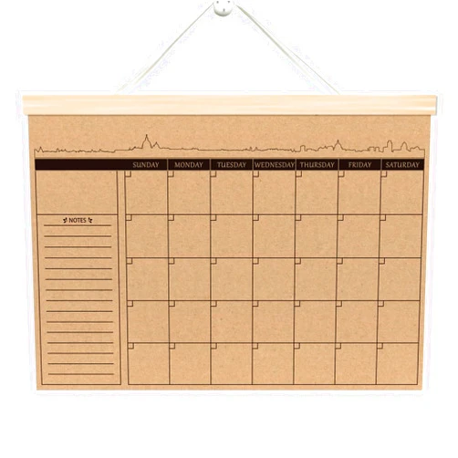 HYUOEP 2025 Rustic DIY Thick Tear-Off Kraft Paper Monthly Planner Calendar Undated Desk Calendar With Wood Frame for Organizing Priorities Notes To-Do List and Scheduling Tasks Home Office 12