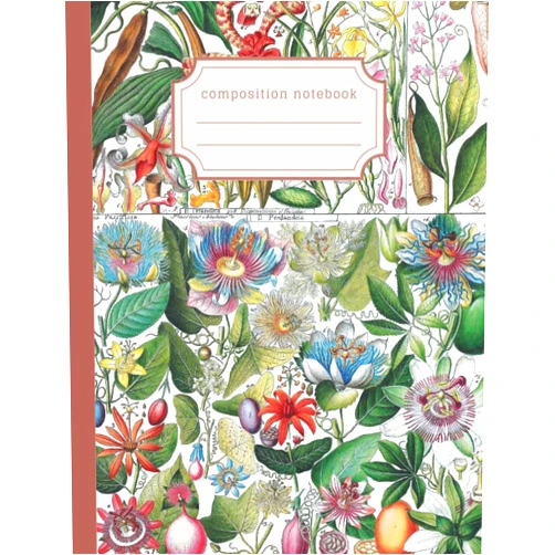 The Irregular Biologist,The Stationery Scientist Vintage Passion Flower Passiflora Composition Notebook: Ideal stationery gift for nature lovers, gardeners, students and biologists