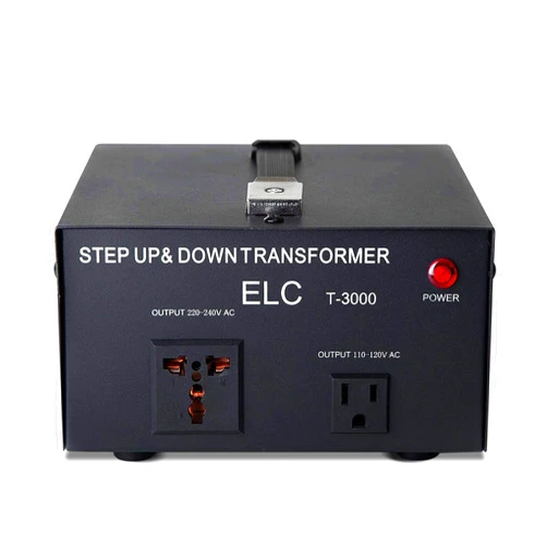 ELC T Series 3000+ Watt Voltage Converter Transformer - Step Up/Down - 110v to 220v / 220v to 110v Power Converter - Circuit Breaker Protection, CE Certified [3-Years Warranty]