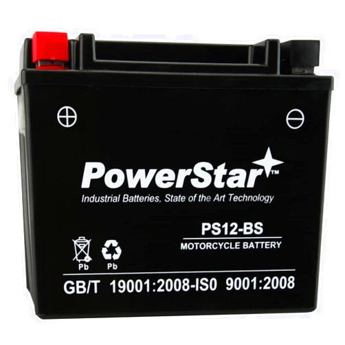 PowerStar PS12-BS High Performance, AGM Maintenance Free Battery Motorcycle Battery For YTX12-BS CTX12-BS GTX12-BS UTX12 UTX12-BS