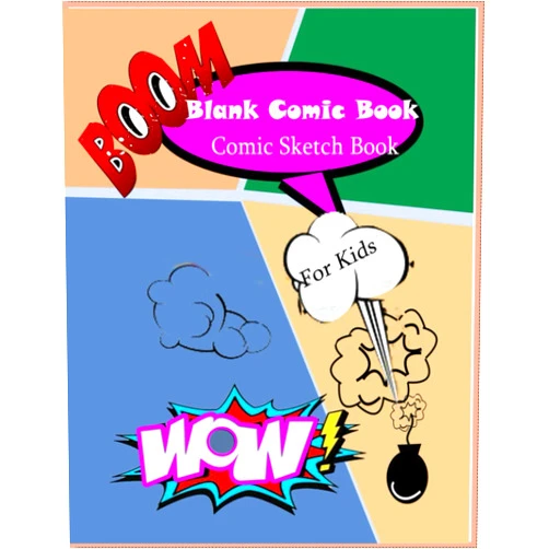 By nour assun (Author) Blank Comic Book Comic Sketch Book for kids: have Your Own Comic Book | 30 Pages