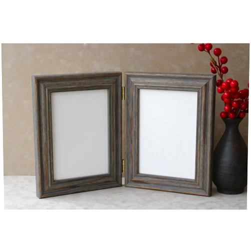Handmade Rustic/Distressed Lancaster Double or Triple Frame, Barnwood finished frame, Weathered finish, Country Photo frame, Cottage, Custom sizes available