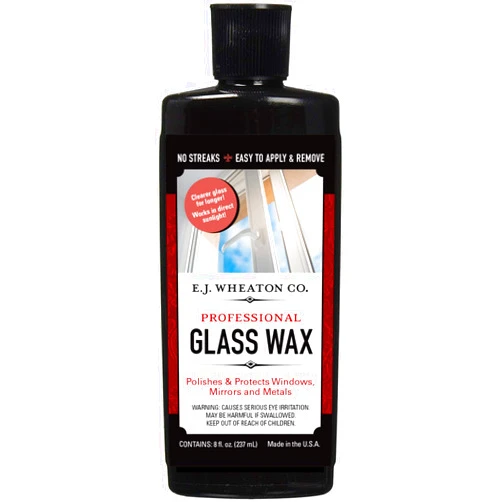 E.J. WHEATON CO. E.J. Wheaton Glass Wax, Polishes and Protects Windows, Mirrors and Metal Surfaces, Dries Chalk White, Easy to Apply and to Remove, Made in USA