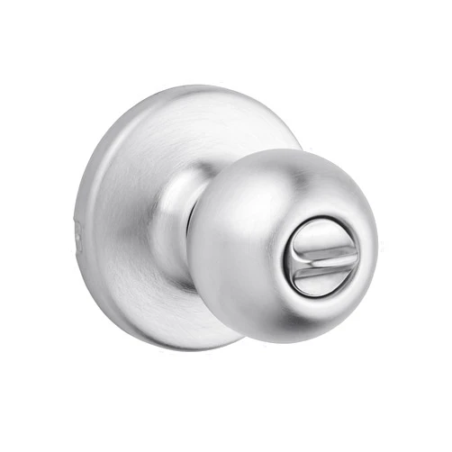 Kwikset 93001-874 Polo Privacy Bed/Bath Knob in Satin Chrome