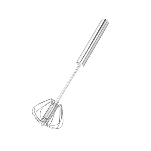 Mayhow Stainless Steel Whisks, Hand Push Whisk Blender Semi-Automatic Whisk Mixer Egg Milk Beater Milk Frother Rotating Push Whisk Mixer for Blending, Whisking, Beating & Stirring (12 inches)