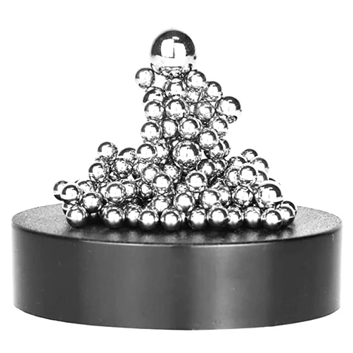 Helvak Desk Sculpture Decor Fidget Toys Stress Relief Office Gift, Silver