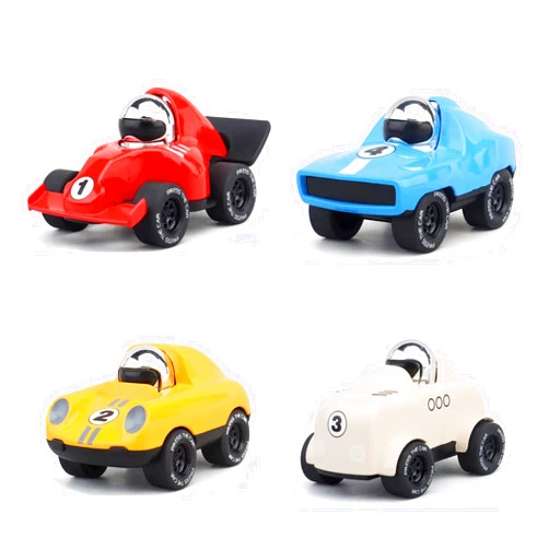 Elementoy 4-Pack Alloy Press to Go Toy Cars, Die-cast Collectible Model Race Cars, Birthday Christmas Holiday Party Gift for Kids 3+, Adults, and Collectors, Multi-Color (Cars #1 to #4)