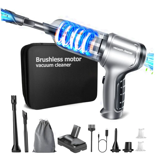Ekbas Car Vacuum Portable Cordless -15000PA 3 in 1 Car Vacuum Cleaner High Power, Brushless Motor Handheld Vacuum Cordless, Air Duster, Best Suction Vacuum for Car, Home, Office, Pet