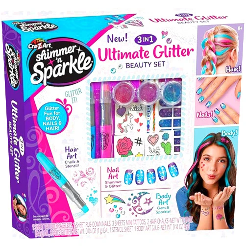Cra-Z-Art Shimmer ‘N Sparkle 3-in-1 Ultimate Glitter Beauty Set
