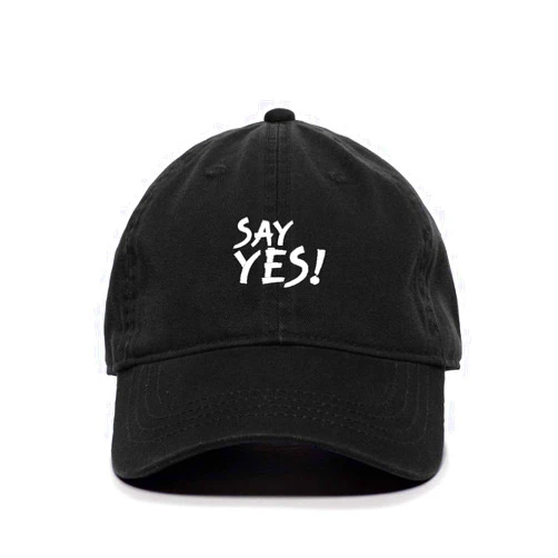 Tech Design Say Yes Baseball Cap Embroidered Cotton Adjustable Dad Hat