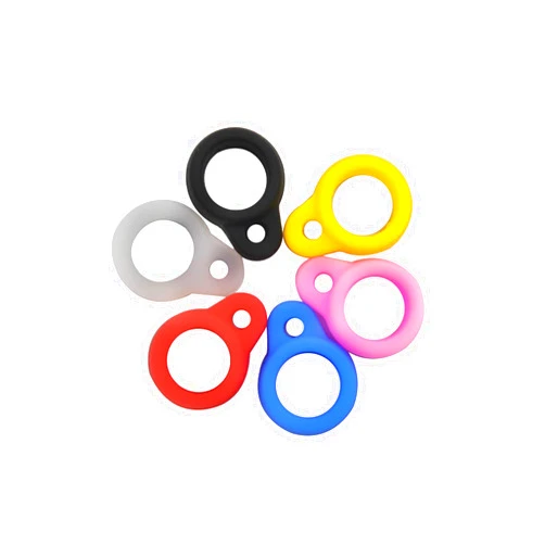 Lemeier 10pcs Silicone Anti-Lost Adjustable Rings Band Holder for Pens Device, Random Color (8mm)