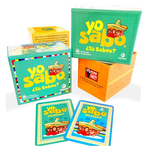 Yo Sabo: Editions 1 & 2 Bundle – The Complete Bilingual Card Game Set – Learn Spanish with Cómo Se Dice, Trivia, & Hilarious Challenge Cards - Latino Culture – 358 Cards