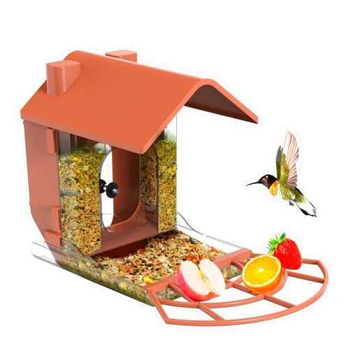 Zivif Bird Feeder, Bird Feeders for Outdoors, Smart Bird Feeder with Mount Bracket Compatible with Security Camera, Bird Feeder Camera for Bird-Watching (Camera NOT Included)