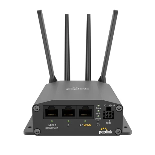 Peplink Cellular Router MAX BR1 Mini - LTE (CAT 7) WiFi Router | LTE Cellular Modem | 3 Ethernet LAN, Built-in WiFi | Redundant SIM Slots, Built-in eSIM | Upgradeable to Dual WAN | VPN capable