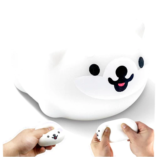 AiSiXin Squishy Shiba Inu Stress Balls for Adults and Kids (White) Dough Ball Squishy Toys, Dog Squeeze Ball Stress Relief Sensory Toys for Easter Basket Stuffers
