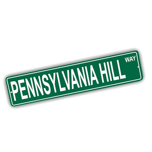 Brotherhood Colorado Mountains Pick Your Mountain Compatible/Replacement for Pennsylvania Hill United States Mountain Aluminum Metal Tin Street Sign Style Home Decor For Man Cave Poker Tavern Game Room