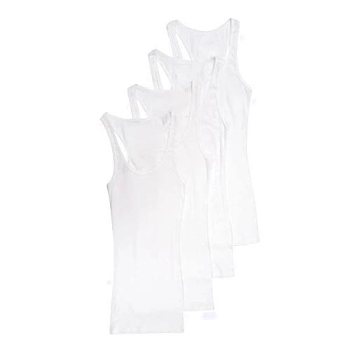Zenana Outfitters 4 Pack Womens Basic Ribbed Racerback Tank Top WhWhWhWh S