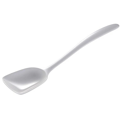 Gourmac Hutzler 11 Inch Melamine Flat-Front Spoon (White)