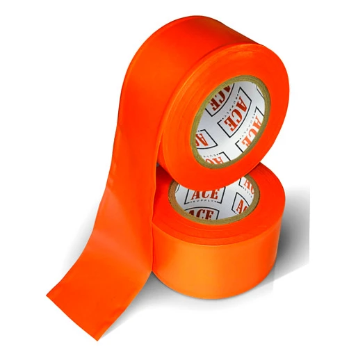 ACE Supply Orange Flagging Tape 2 Pack - Non-Adhesive Survey Tape - 1.5 Inch Width, 150 Ft Length, 2 Mil - Tree Marking Ribbon, Surveyors Ribbon