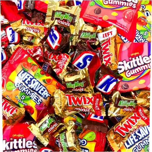 Assortit Halloween Classics Special ASSORTIT X Mars Collab Chocolate & Gummy Variety Pack Skittles & Life Savers Gummies, Twix, Snickers Milky Way Bulk 4.15 Lbs 160 Pcs Fun Size Mini Bars Assorted Mix (66.44-Oz)