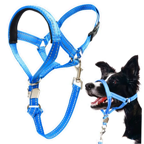 BARKLESS Dog Head Collar, No Pull Soft Head Halter with Safety Clip for Heavy Pullers, Strong Dog Training Halter Stops Pulling for Walking Medium Large Dogs