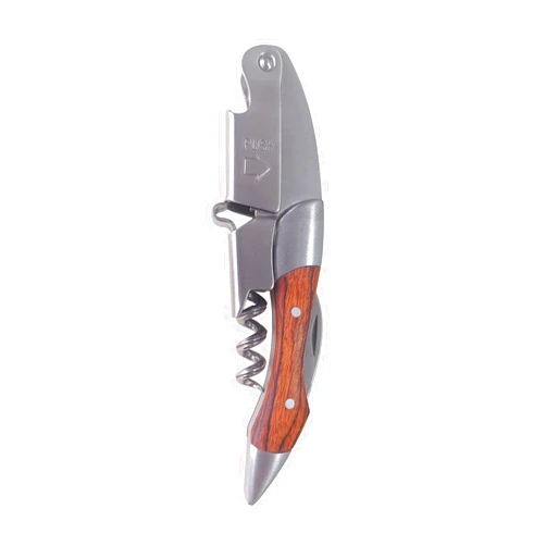 D DrNeeko Professional Waiters Corkscrew, Wine Opener with Foil Cutter and Cap Remover, Stainless Steel Wine Key for Servers, Bartenders (Rosewood)