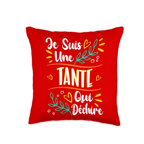 Cadeau de noël pour tante noel Tata Niece Neveu Une Tante Qui Déchire Cadeau Anniversaire Pour Sa Tante Throw Pillow