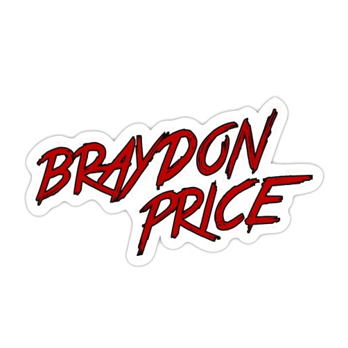 Spreadshirt Braydon Price Merch Official Logo Sticker, 4 x 4