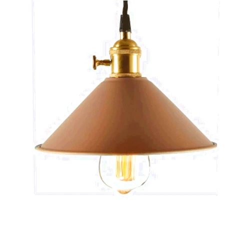 CZLZY Nordic -Style Iron Chandelier, Creative Color Lampshade, E27 Snail Mouth Lamps, Single -Head Hanging Lamp, Adjustable Height, Restaurant Bar Cafe Ceiling Lighingfixtures
