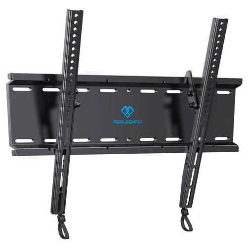 PERLESMITH Tilting TV Wall Mount Bracket Low Profile for Most 23-60 inch LED LCD OLED, Plasma Flat Screen TVs with VESA 400x400mm Weight up to 115lbs, Fits 16