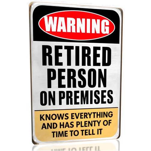 Opix Design Funny Retirement Gifts For Men Women – mens retirement gifts, Happy Retirement Decorations, Funny Retirement Party Decorations, Vintage metal sign, Best Gifts for Retirement men By Opix Design