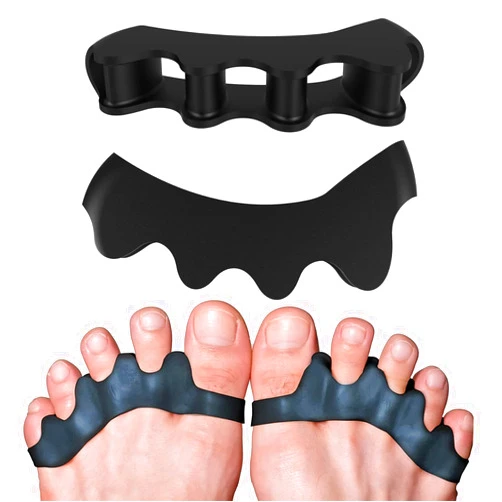 VYCE PrimalStep Toe Separators - Doctor Recommended - Correct Foot and Bunion Pain, Plantar Fasciitis - Toe Straightener to Improve Functional Athletic Mobility - Stretches to Fit (S/M)