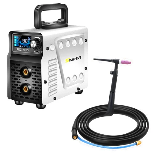 S SIMDER SSIMDER Stick Welder Machine ARC/LIFT TIG 2 In 1 Welding Machine & TIG Welding Torch 150 Amps WP17V 10-25plug