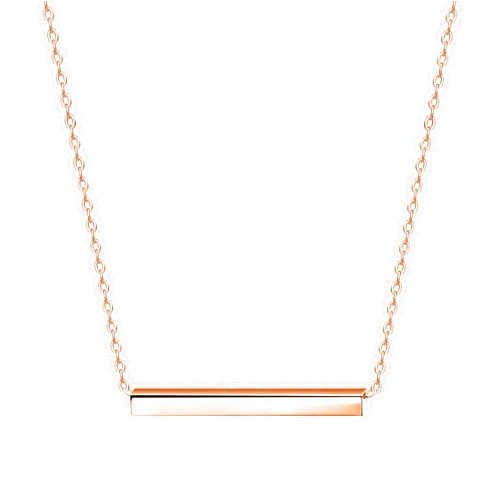 KristLand Women Bar Necklace Dainty 18K Gold Plated Simple Design Solid Circle, Heart Choker Chain Silver Necklaces for Women