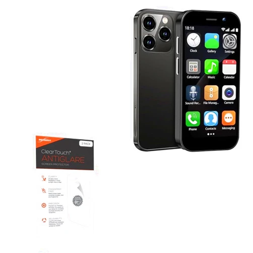 BoxWave Screen Protector Compatible with Vibagary Mini Phone Unlocked Mini Smartphone for Kids (3 in) - ClearTouch Anti-Glare (2-Pack), Anti-Fingerprint Matte Film Skin