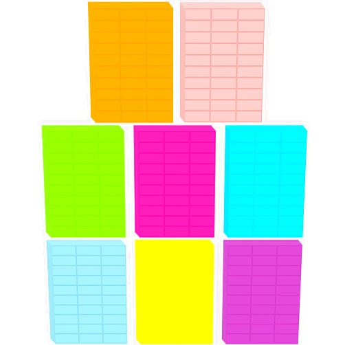 Zhanmai 1200 Pieces Assorted Fluorescent Address Labels Neon Fluorescent Labels Colored Labels Printable Address Stickers for Return Mailing Shipping Coding Message(1 x 2.63 Inch)