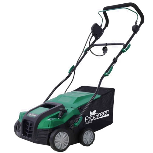 KNAMOTL 2 in 1 Walk Behind Scarifier, Garden Scarifier, 16INCH Dethatcher Corded Electric Scarifier, 15 Amp Electric Lawn Dethatcher, Removable Collection Bag Extra Large 58QT