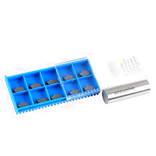 Accusize Industrial Tools GTN-4 Uncoated Self-Lock Carbide Cut-Off Inserts, 0 Deg, Cutting Aluminum, 10 Piece Set, 2403-8005x10