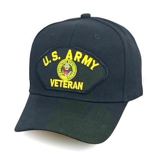 VetFriends.com US Army Official Licensed Premium Quality Veteran Hat with Embroidered Eagle Crest Patch| Army Vet Gift Military Army Baseball Cap