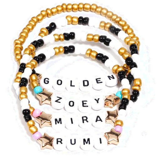 AICase for KPop Demon Hunters Golden Inspired Merch Bracelets Set, for Huntrix K-Pop Stuff for Zoey Rumi Mira Cosplay Merchandise Outfit Accessories Friendship Jewelry Birthday Christmas Gifts -V2