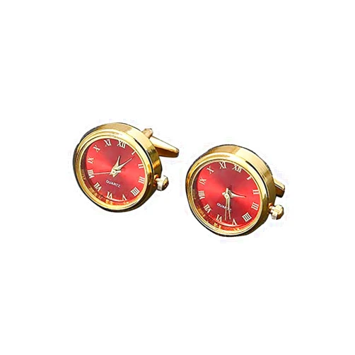 Firbngc Men's Cuff Links Clock Cufflinks Watches Cufflinks Gold Cuff Link Classic French Business Shirt Accessories for Fashion Men Father's Day Lover Friends Birthdays Wedding Anniversaries Christmas