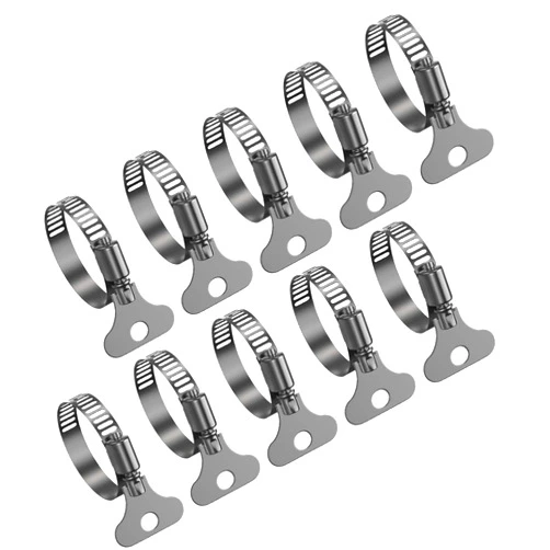 SONAIGER 10PCS Hose Clamps Set, SONAIGER Stainless Steel 1''~1-1/2''(25mm-38mm) Hose Clamp Worm Gear, hose clamps for radiator, Water Pipe, Tube, Fuel Line, making beer and chemistry experiment