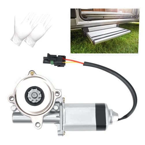 Parfyter 300-1406 RV Step Motor Compatible with RV, Coach, Motorhome, Toyhauler,Electric RV Stairs Entry Step Motor with Gloves，3001406,1820124,369506,301695,163669,SP-163669,SP-1636669