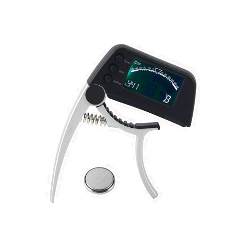LiebeWH Guitar Capo 2 in 1 Guitar Tuner Clip with Large LCD Screen Guitar Accessories for Acoustic Electric Classical Ukuleles